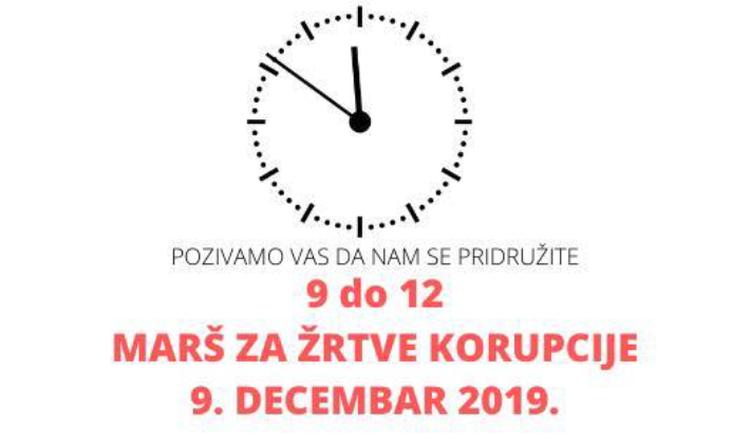 mars za zrtve korupcije 9 decembra u sarajevu