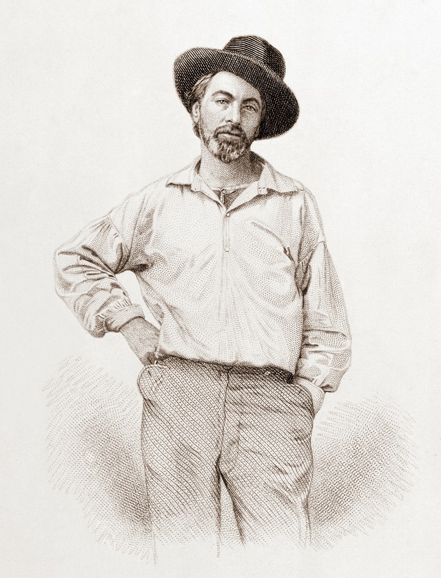 Walt Whitman steel engraving July 1854