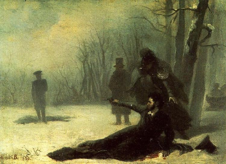 Duel of Alexander Pushkin Adrian Volkov 1869