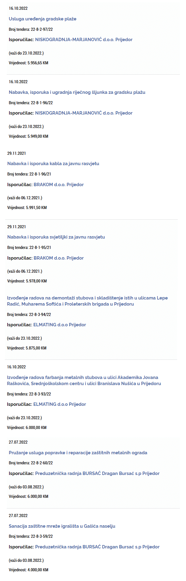Screenshot 2023 05 30 at 12 57 54 Niskogradnja Marjanović apsolutni monopolista prijedorskih nabavki infoVeza