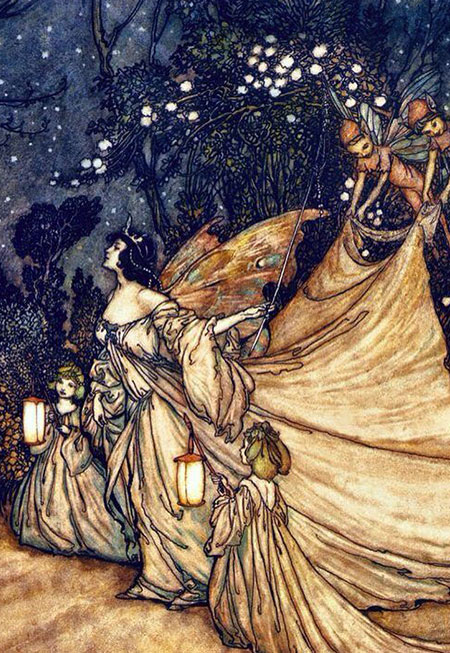 shakespeare san ivanjske noci ilustracija arthur rackham