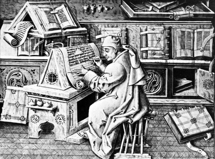 medieval scribe book