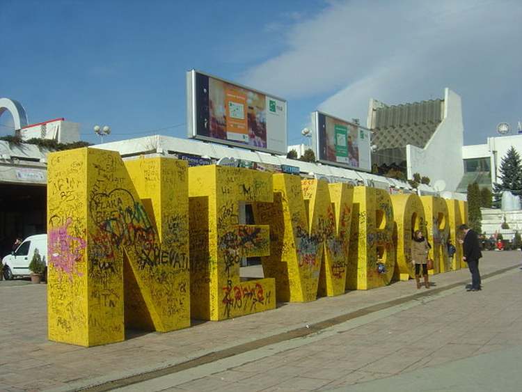 7Newborn monument in Pristina