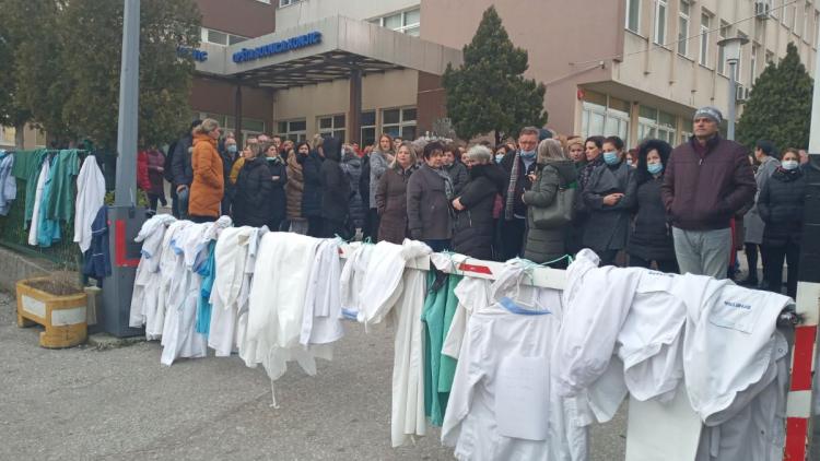 Protest Dom zdravlja i Opsta bolnica Konjic3 Foto BHRT Dragana Radovanović