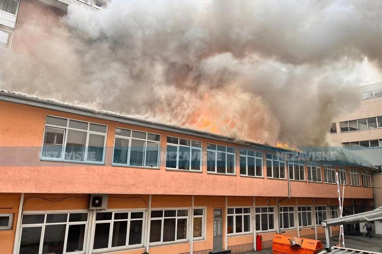 Požar u centru Banjaluke: Gori zgrada “Elektrokrajine”, ugrožen hotel “Bosna”