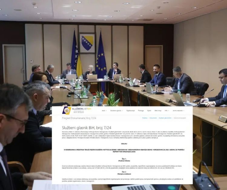 DISKRECIONO PRAVO NA JAVNI NOVAC Vijeće ministara BiH k’o pijani svatovi