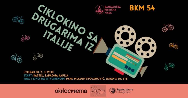 Večeras Ciklokino u parku u Banjaluci – filmska projekcija uz pomoć energije proizvedene pedalama