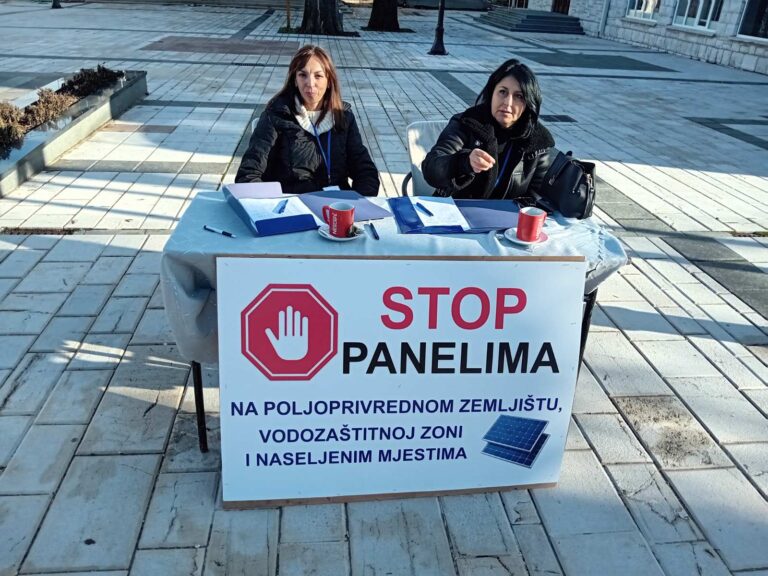Na Trgu Slobode u Nevesinju – Peticija protiv solarnih panela na plodnoj zemlji: Iz Centra za životnu sredinu upozoravaju na ozbiljne posljedice