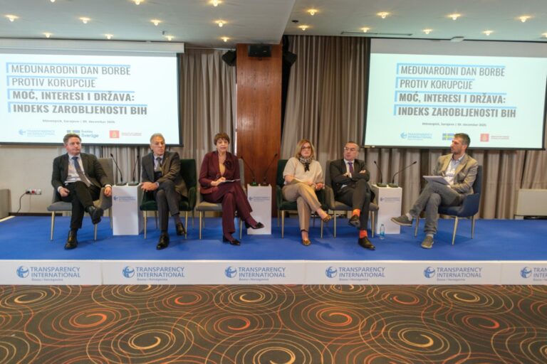 TI BiH predstavio „Indeks zarobljenosti države“: Stranke kreirale paralelni univerzum
