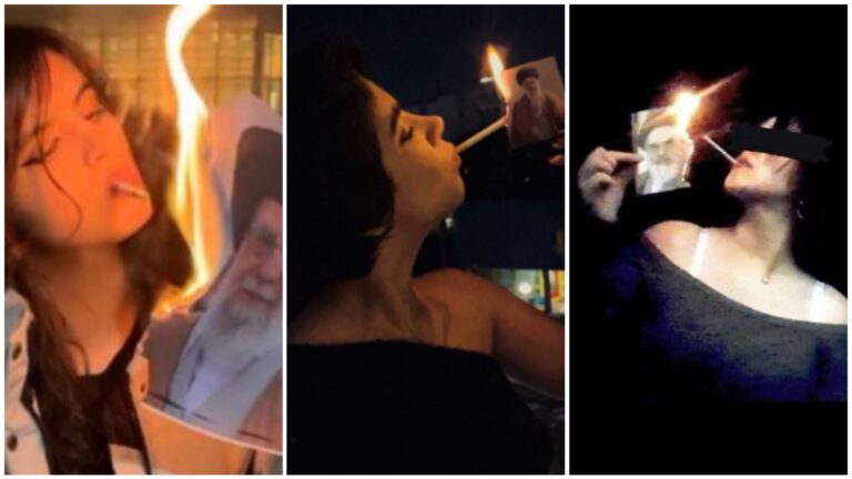 Novi vid protesta: Iranke pale cigarete slikama ajatolaha