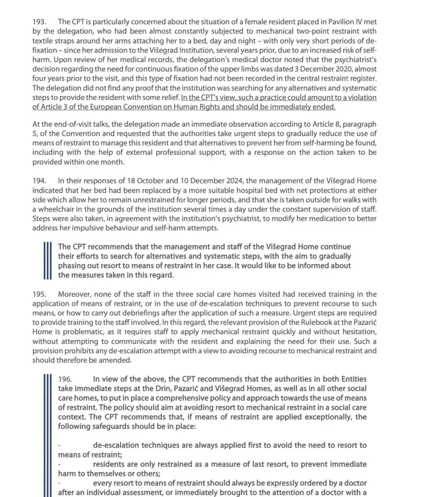 Faksimil dijela izvještaja