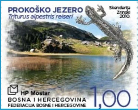 triton kao zaštićena vrsta na poštanskoj marki