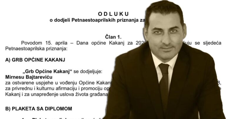 Načelnik Kaknja prijavio se na javni poziv Općine koju vodi, pobijedio je!