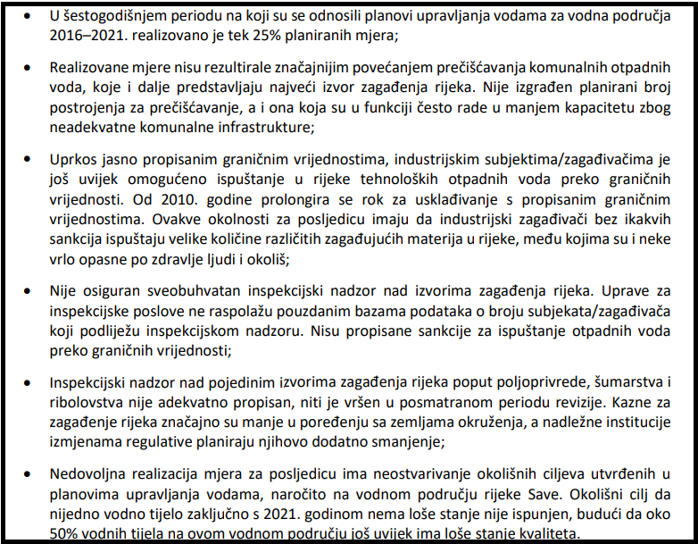 Iz Revizorskog izvještaja