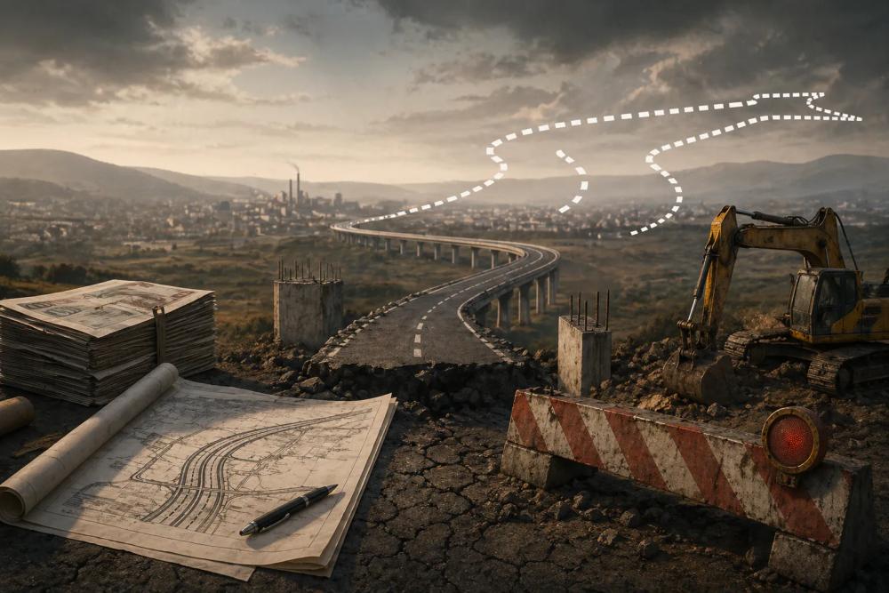 autoput tuzla ilustracija