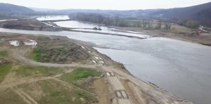 eksploatacija šljunka, modriča