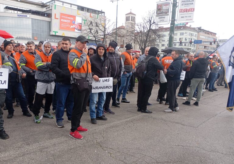 Protest radnika Željezare Zenica BHRT