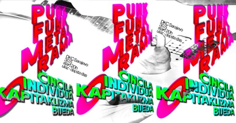 „Punk-Funk-Metal-o-Rama vol. 2“ – koncert podrške nezavisnoj alternativnoj sceni Sarajeva!