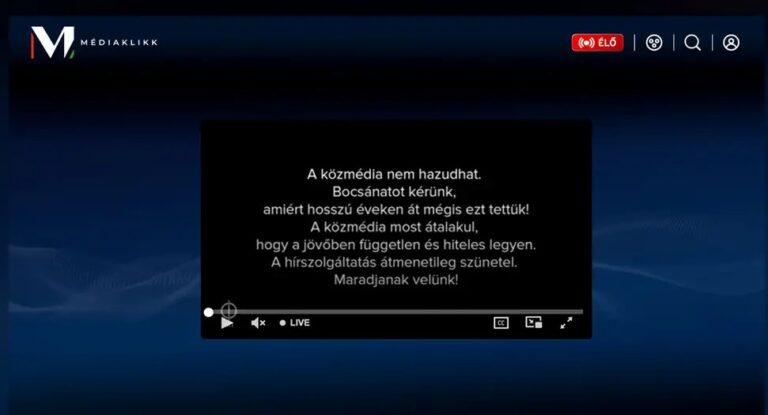 Crn ekran i izvinjenje na Orbanovoj propagandnoj televiziji